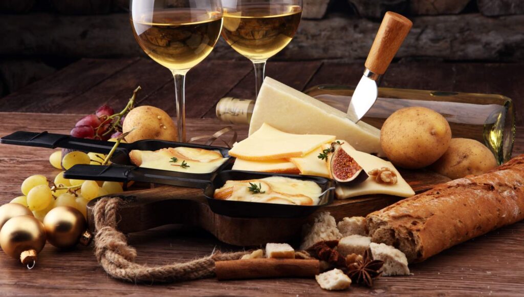 boisson avec une raclette